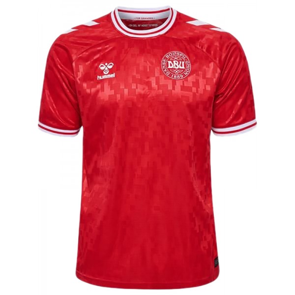 Denmark maglia da casa uniforme da calcio prima maglia da calcio sportiva da uomo per la Coppa Euro 2024